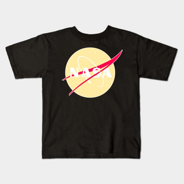 Pastel Nasa Logo - Yellow Kids T-Shirt by Owlhana